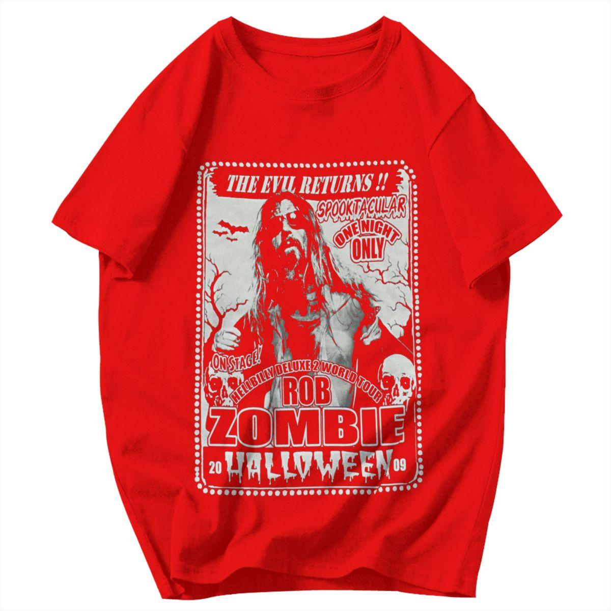 Men T Shirt Vintage Rob Zombie Poster Design Idea Y2K Graphic Tees Unisex Clothes T Shirts S