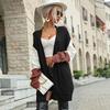 Knitted Cardigan Autumn Women's Color-blocking Sweater Jacket