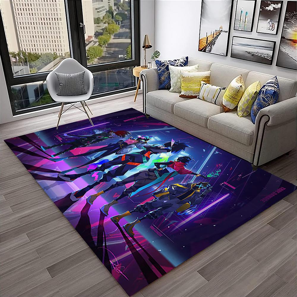 VALORANT Game Gamer Cartoon 3D Carpet Rug for Home Living Room Bedroom Sofa Doormat Decor,kids Play Area Rug Non-slip Floor Mat