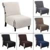 Reversible Quilted Accent Chair Covers Without Arms Thick Soft Durable Accent Chair Cover with Anti-Slip Buckle Washable