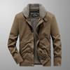 Mens Casual Outdoor Jacket With Multiple Pockets Loose Fit Wind-Resistant Breathable Hiking Camping Winter