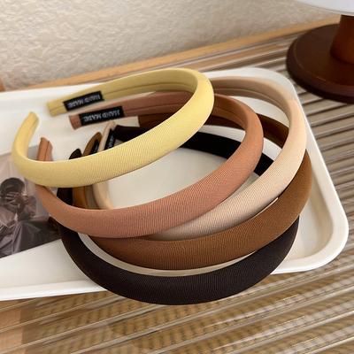 New Solid Color Headbands Retro Elegant Twill Thin Hair Hoop for Woman Girls Face Wash Hair Band Fashion Hair Accessories