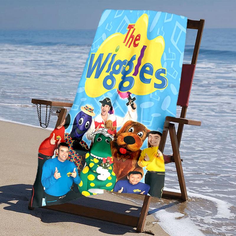 Beweis Strandtuch mit The Wiggles Muster - weich, saugfähig, schnelltrocknend, maschinenwaschbar - perfekt zum Schwimmen, Camping, Baden