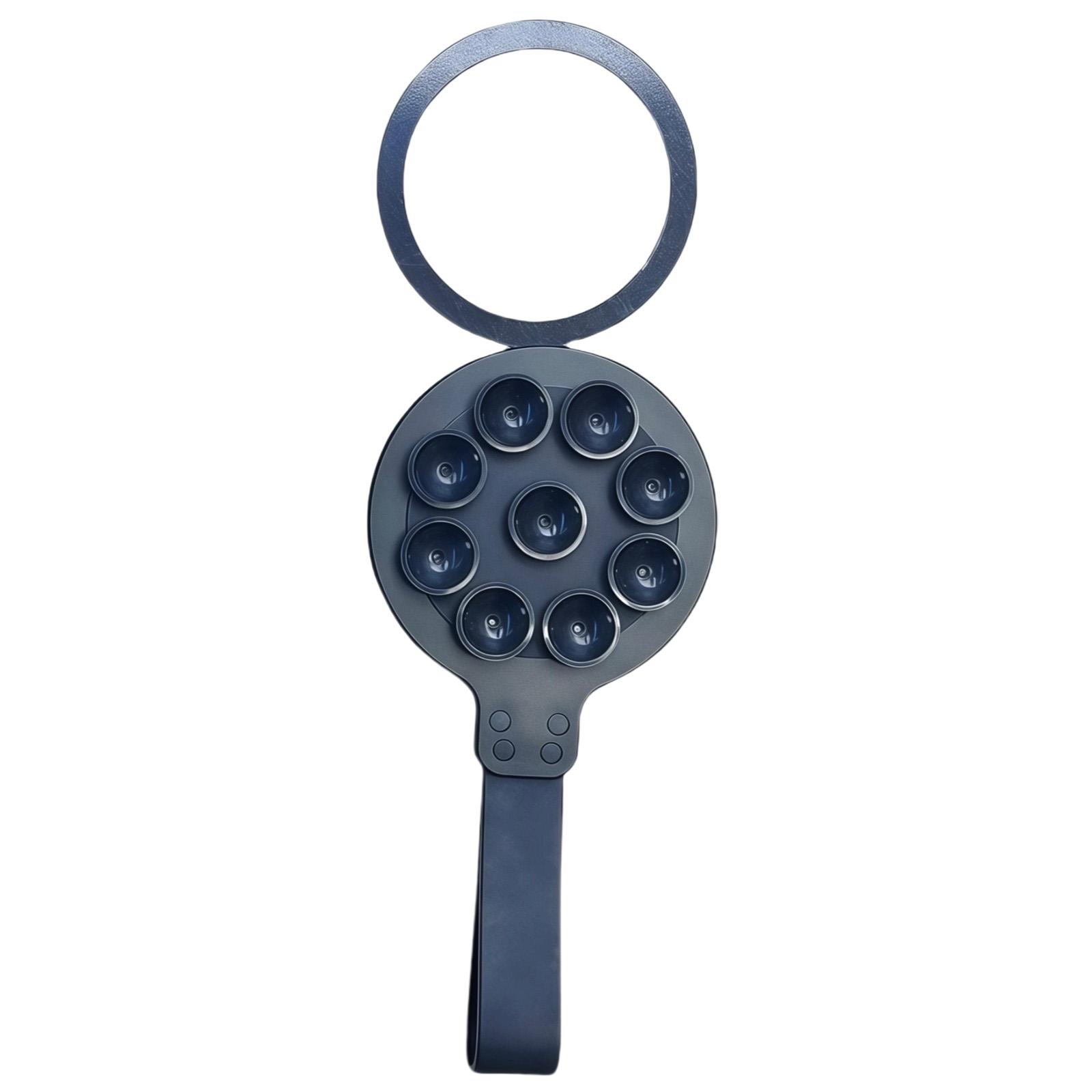 

Magnetic Phone Holder Dual-Sided Suction Stand with Strap for iPhone 12-16 Series Black