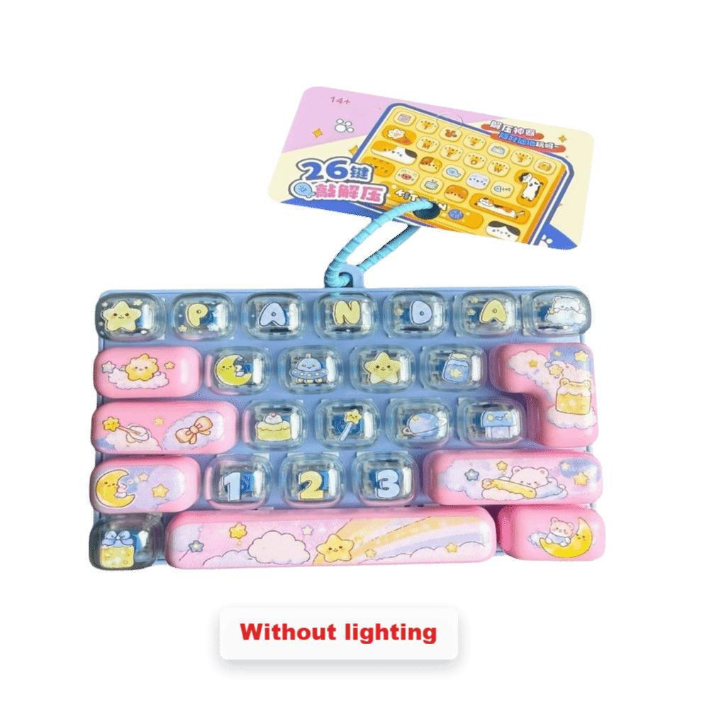 26 Key Decompression Button Toy Mini Keyboard Keyboard Keychain  Hanging Charm