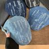 Retro Ripped Denim Forward Hat Women's Spring and Autumn Versatile Face Peaked Hat Men's Fashion Styling Beret