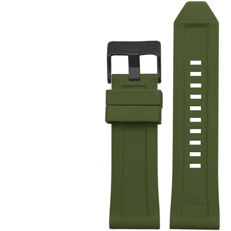 Silikon Kauçuk Bilezik Saat Kayışı 24mm 26mm 28mm dizel DZ4496 DZ4427 DZ4487 DZ4323 DZ4318 DZ4305 Erkek Saat Kayışı