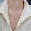 2024 Stainless Steel Gold colour  OF  Heart Pendant Necklace Romantic Lovely White Shell Love Necklace