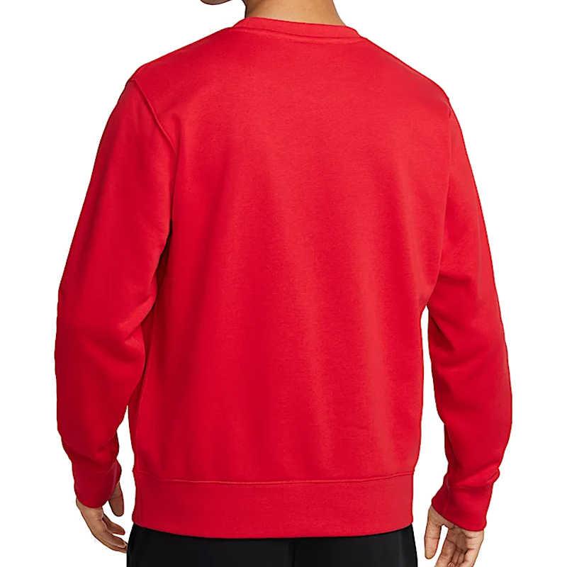 New Nike Club Sweatshirt Men's University Red/White FN3889-657
