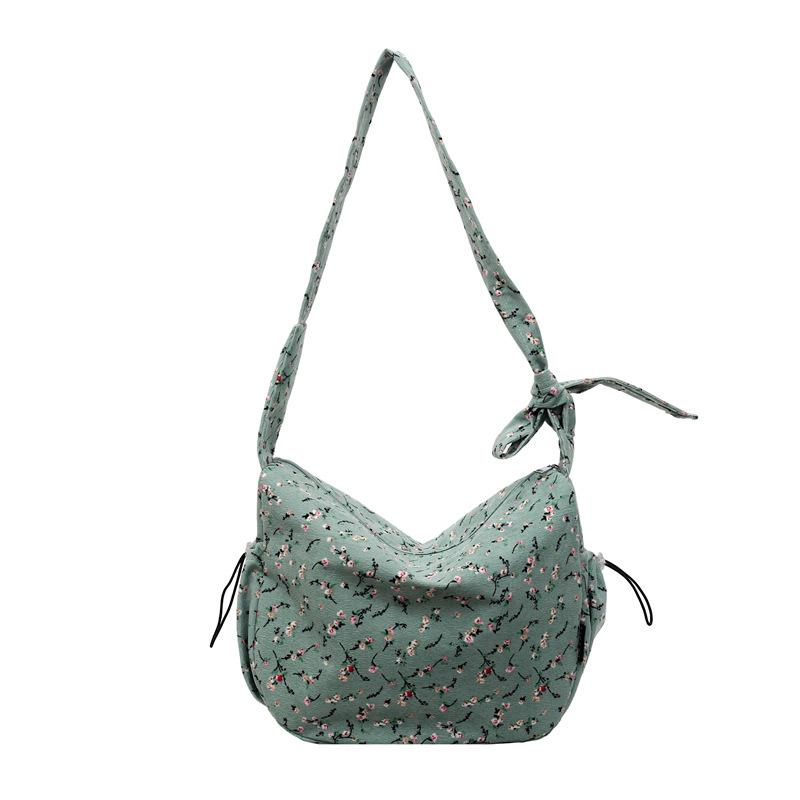 New Floral Canvas Tote: Lightweight, High-Capacity, Cute Design for Daily Commutes