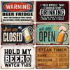 Vintage Drink Beer Aluminum Sign Alcohol Metal Sign Backyard Bar Retro Plaques For Man Cave Pub Cafe Club Rules Painting Decor