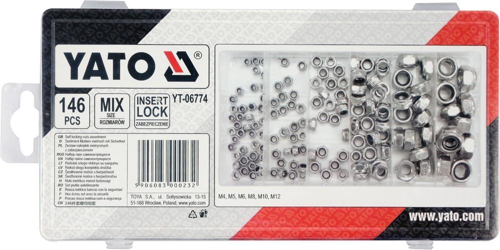 146 PCS METRIC LOCK NUTS MIX YT-06774