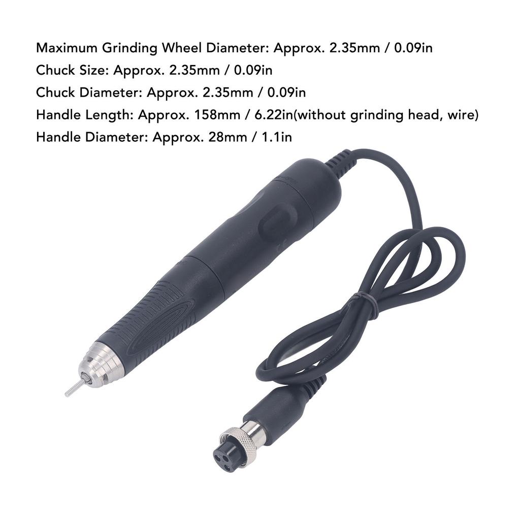 Micromotor Handle 50000RPM Brushless Powerful for Woodworking Polishing Nail Art Stone Carving