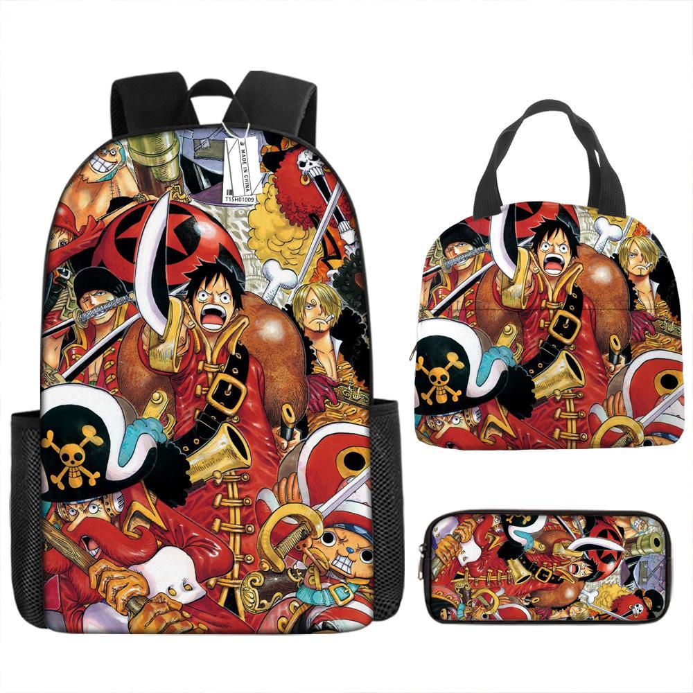 

ONE PIECE one piece шкільний рюкзак Рюкзак Луффі Учні початкової та середньої школи Рюкзак великої місткості Дитяча сумка для обіду 15 backpack