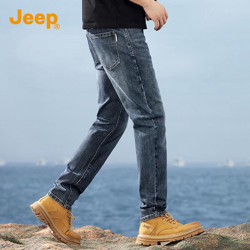 JEEP Men's Retro Straight-Leg Denim Jeans
