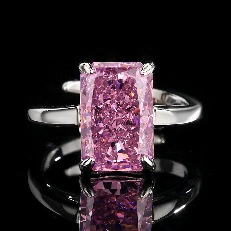 

New Set Of Jewelry Earrings Necklaces Rings High Carbon Square Women s Styles High-end Light Luxury