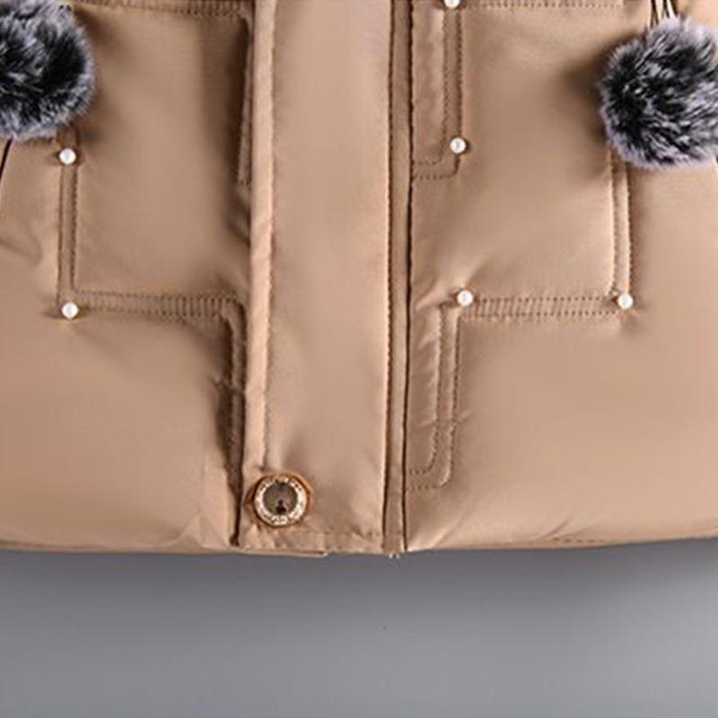 Girl Winter Cotton-Padded Jacket Children's Fashion Coat Kids Outerwear Baby's Warm Down Jacket Children Clothing 4-12 Years
