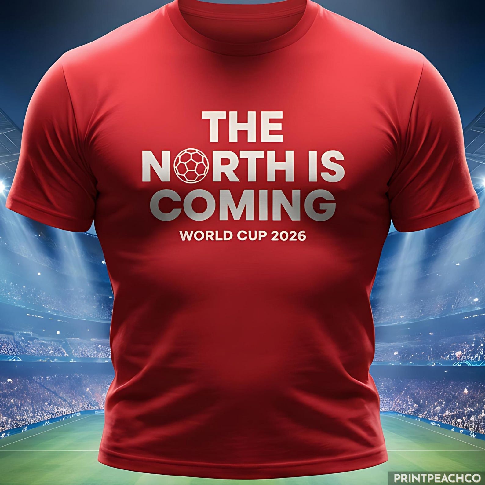 The North Is Coming Canada World Cup 2026 Soccer Shirt, Pride Football Tee, Minimal Canadian Supporter Top for Men Women 3XL