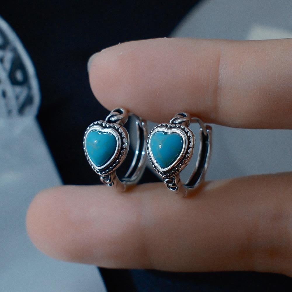 

Серьги из стерлингового серебра 925 пробы для женщин, модные геометрические серьги с синим камнем, ювелирные изделия, предотвращающие аллергию, аксессуары для подарка на вечеринку
