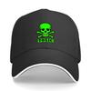 Toxic Green Skull Neon Baseball Cap Summer Hat Big Size Hat Vintage Beach Hat GirlS Hats Mens