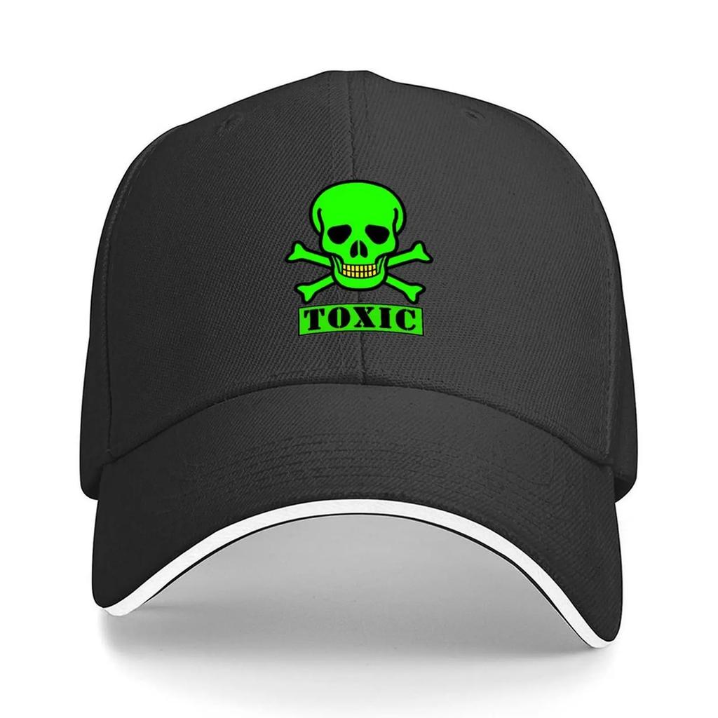 Toxic Green Skull Neon Baseball Cap Summer Hat Big Size Hat Vintage Beach Hat GirlS Hats Mens