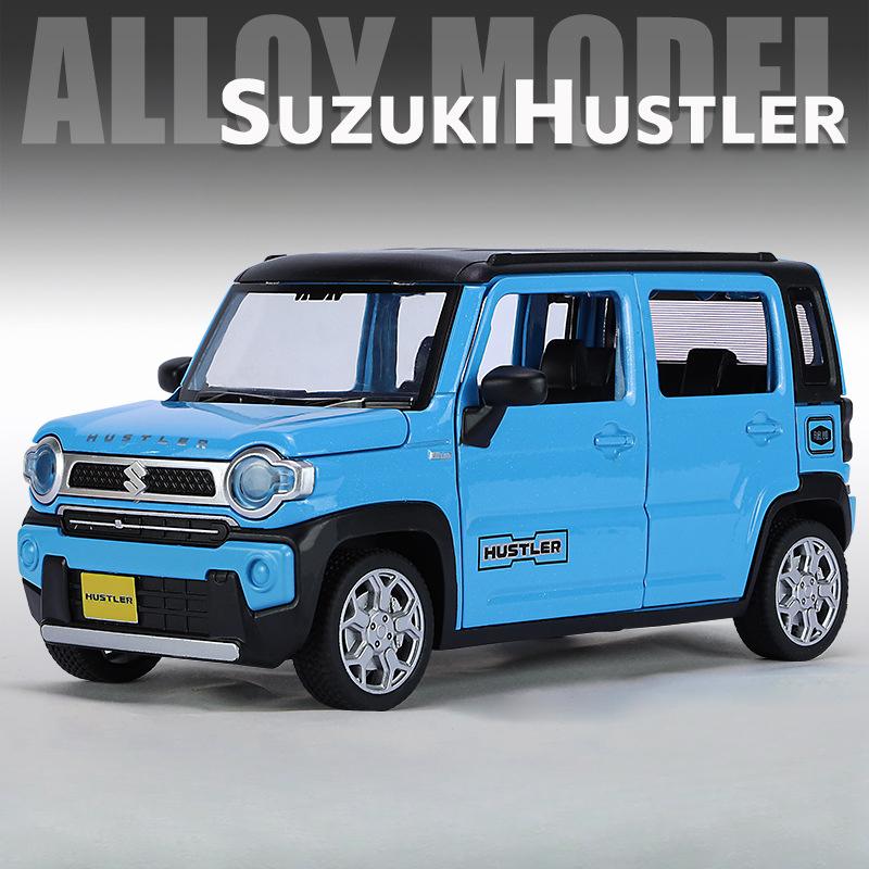 1:22 SUZUKI HUSTLER Alloy Car Model Diecast Metal Off-Road Vehicle Car Model Sound and Light Simulation Collection Kids Toy Gift
