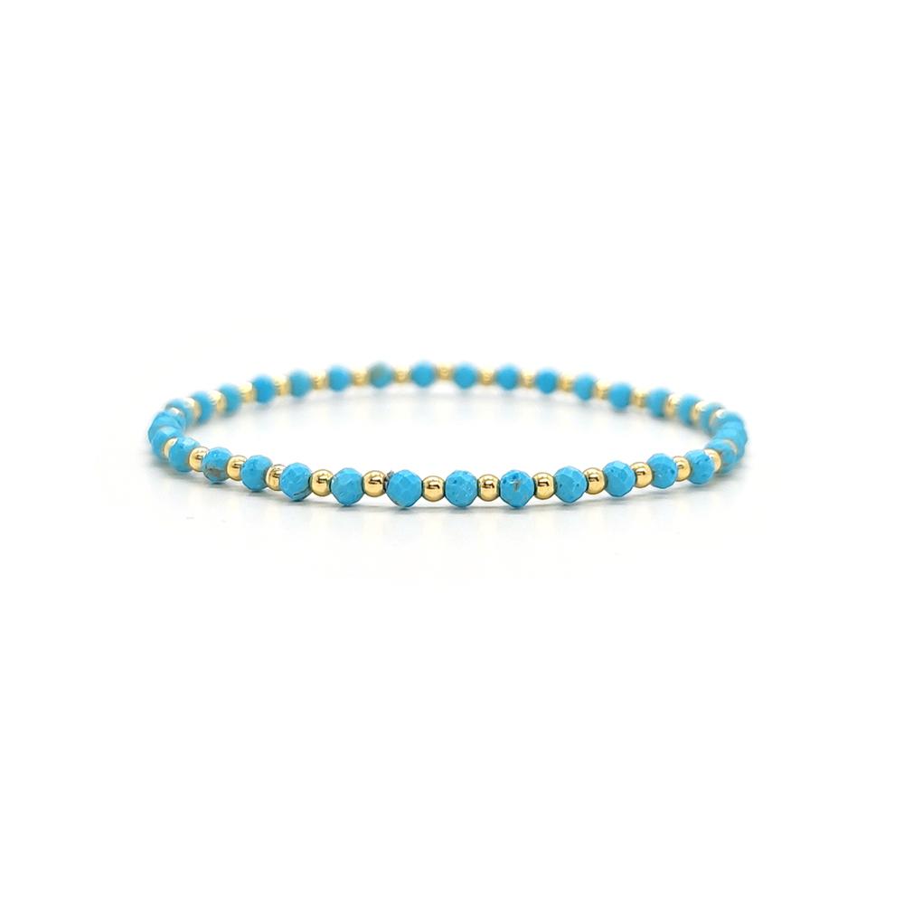 Vlen Boho Beaded Bracelet for Women Colorful Natural Stone Stretch Bracelets Trendy Fashion Dainty Jewelry Summer Beach Vacation