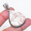 Natural Laguna Lace Agate Gemstone 925 Sterling Silver Pendant 1.77" AP-15170