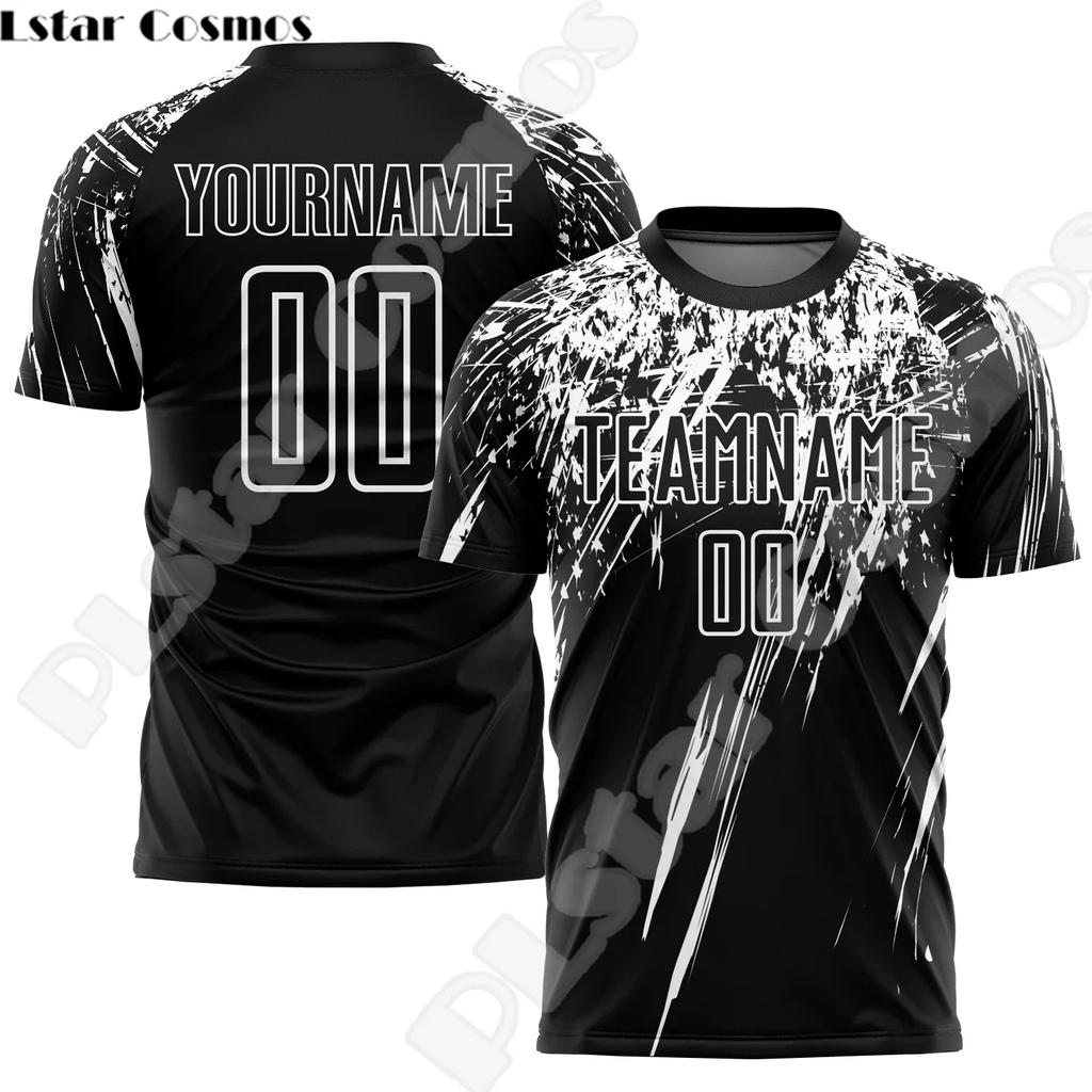 Nowa Moda Koszulka Piłkarska z Niestandardowym Imieniem Drużyny Logo Zawodnika Streetwear Drop Shipping Druk 3D Letnie Koszulki Casual Harajuku X6