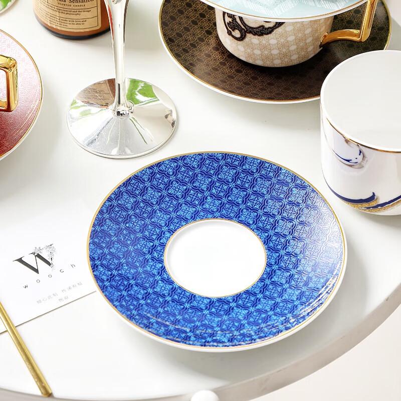 WOOCH Exquisites Palast-Rebenblumen 4-Tassen & Untertassen Geschenkset