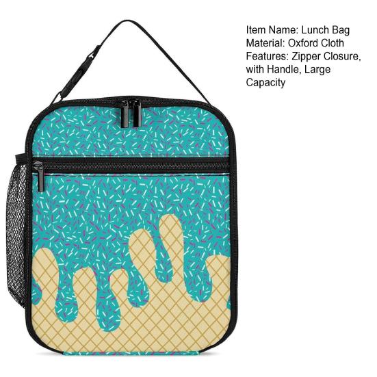 Izolační taška na oběd s vyztuženým uchem Velkokapacitní třívrstvý design Vodotěsná lehká nákupní taška