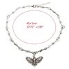 Trend Men Women Accessories Punk Gothic Skull Moth Necklace Temperament Jewelry