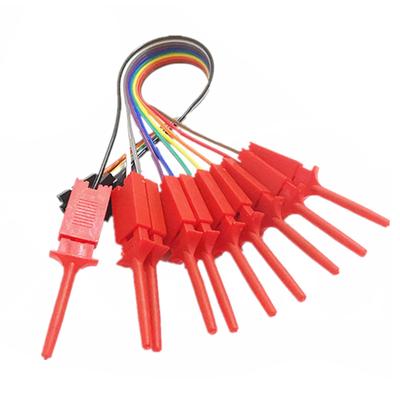 10PIN Hook Clip Line Kit,High Efficiency Logic Analyzer Cable Gripper Probe Test