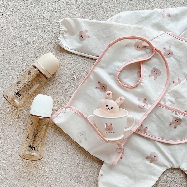 Dottu Dot baby bib, animal friends waterproof baby food bedding, cutie dotram_waterproof bib, 1 piece, 1 piece