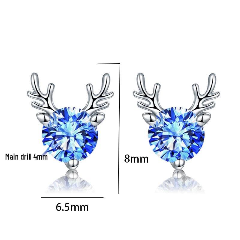 Deer Antler Stud Earrings - Women's Fashion Christmas Gift