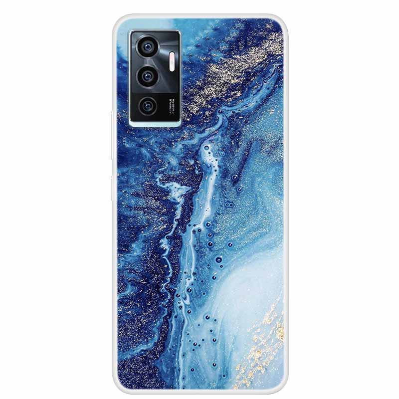 For vivo V23e V21E 5G 4G Cases Transparent Marble Soft TPU Silicone Back Covers for Vivo V21 5G Cases Clear Bumper for vivoV21