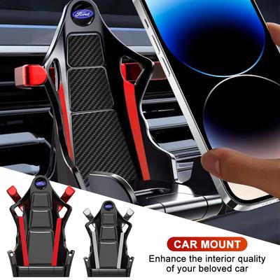 1 Pieza Forma de Asiento de Carreras Soporte para Teléfono de Coche Soporte de Ventilación de Aire Soporte de Soporte Para Ford Fiesta MK7 Mondeo MK4 ST Focus MK1 MK2 MK3 Focus 2 3 4