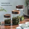 Transparent Borosilicate Glass Tea Canister: Airtight Storage Jar for Herbs, Snacks, Grains & More