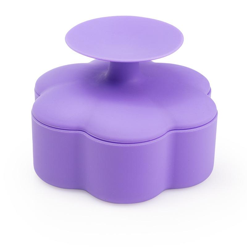 Silicone Cleaner Mat Portable Foldable Pad For Tools Makeup Brush Cleaning Box Soft Mat With Convex Texture Brush