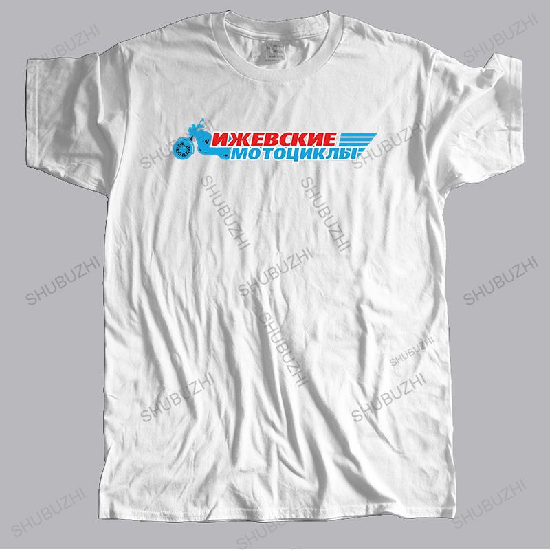 Male streetwear Tshirt luxury cotton T shirt tees Izh Motobikes Cool Russian summer Fashion Unisex O-neck Teeshirt Size