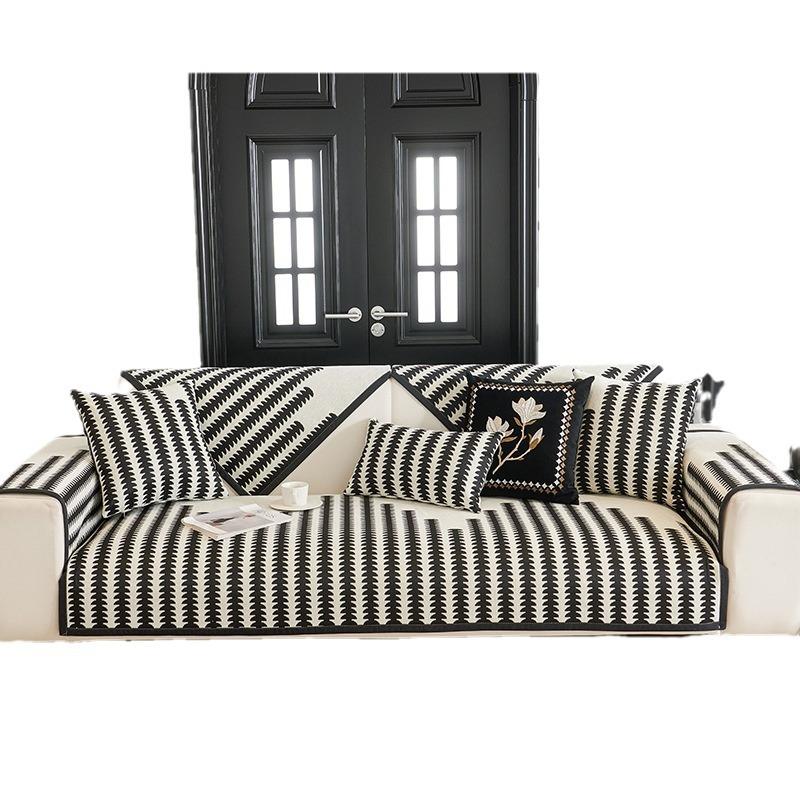 Nordic High Sense Chenille Sofa Cushion Four Seasons Universal Seat Cushions Non-Slip Leather Sofa Cover Cloth