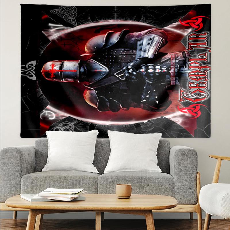 1PC Knightly Warrior In Armor K-pop music group Tapestry Accessories for Bedroom,Livingroom, dormitory Room Wall Decor Fan Birthday Gifts