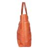 HENRY CUIR Omino Embroidered Leather Tote Bag Orange brownUsed