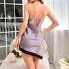 Women's Sleeping Skirt Ice Silk Pajama Thin Style Backless Hollow Strap Home Clothes