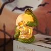 Halloween Skull Head Lamp Ghost Festival Resin Skull Head Decoration LED Electronic Candle Lamp Decoration Prop Pumpkin Lamp