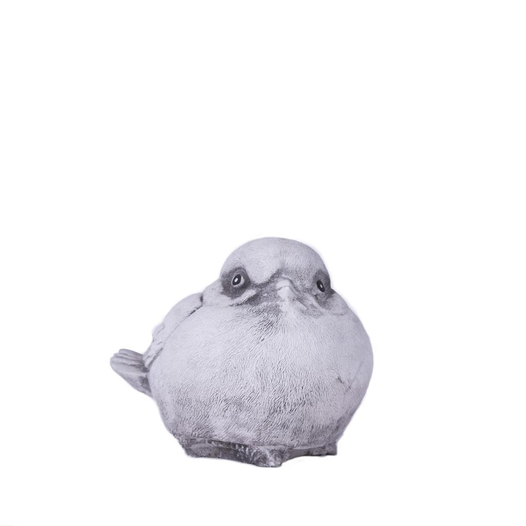 Decorative Garden Sculpture Fat Gray Bird