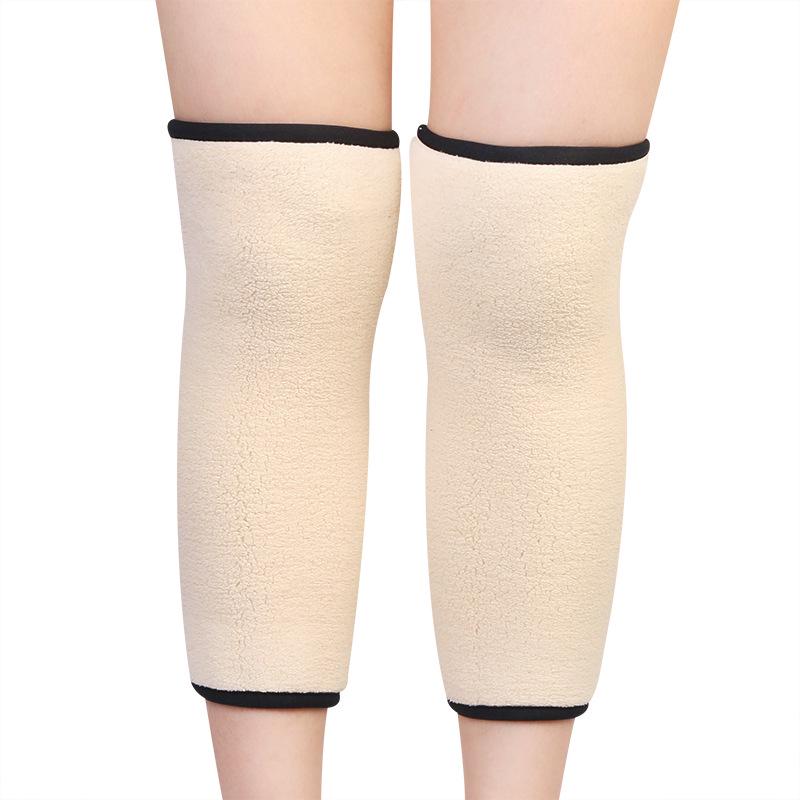 Warm Lamb Wool Velvet-Lined Knee Pads for Joint Protection - Ideal for Middle-Aged & Elderly Men and Women During Autumn and Winter