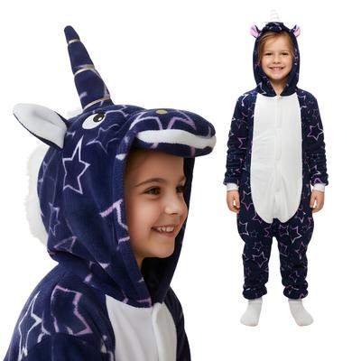 Piżama Onesie Kigurumi Kostium Gwiazdki Jednorożec Dzieci 125 - 135Cm