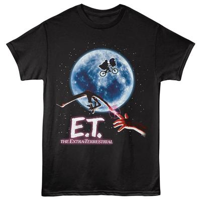 E.T. The Extra-Terrestrial 1982 Color Moon Movie Cover Men's T Shirt