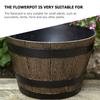Pots de Fleurs Rétro Jardinage Poté Extérieur Jardinière pour Plantes Pot de Fleurs Décoratif Ménager Rond Résine Succulente